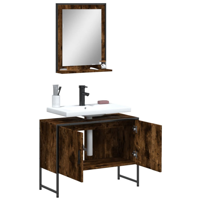 Adarion Bathroom Furniture Suite, Smoked Oak