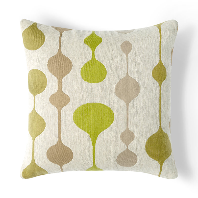 Polka Dots Throw Pillow, Green
