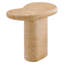 Table d'appoint en faux travertin Elowen
