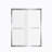 44-48" X 72" Tempered Glass With Explosion Proof Film, Aluminum Frame Double Sliding Shower Door, "1/4 (6 Mm), Stainless Steel Handle