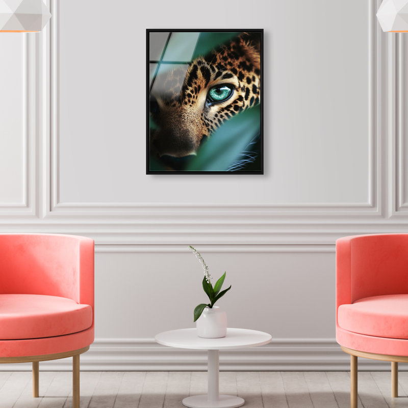 Jungle Watcher III Print, 37"H x 31"W, Black Floater Frame