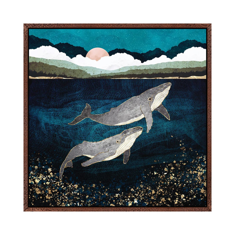Bond VI - Print on Canvas, 66.04 cm H x 66.04 cm W, Classic Brown Wood Framed