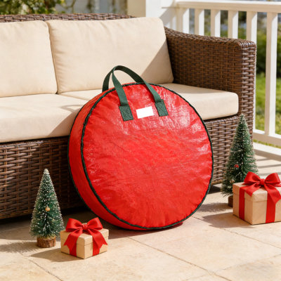Christmas Decorations Christmas Ribbon Storage Bag Christmas Tree Ball Rattan Storage Bag Christmas Day Product Storage Bag