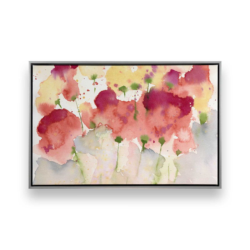 Impression sur toile Burst of Blooms, Chrome poli, H 32,75 po x l 48,75 po