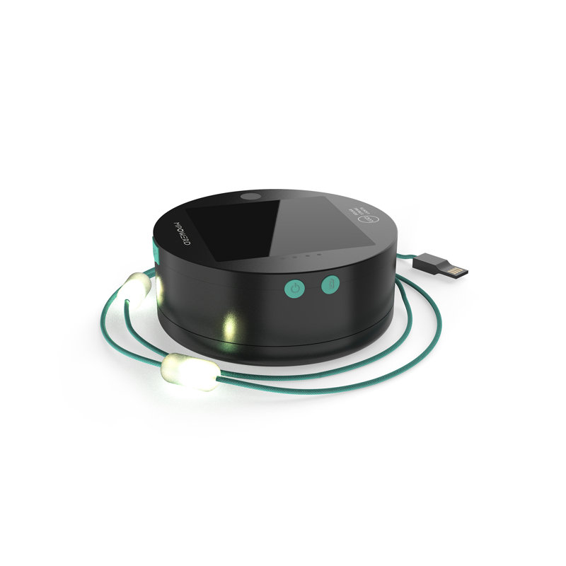 Black Solar Powered Outdoor LED Lantern with USB Charging