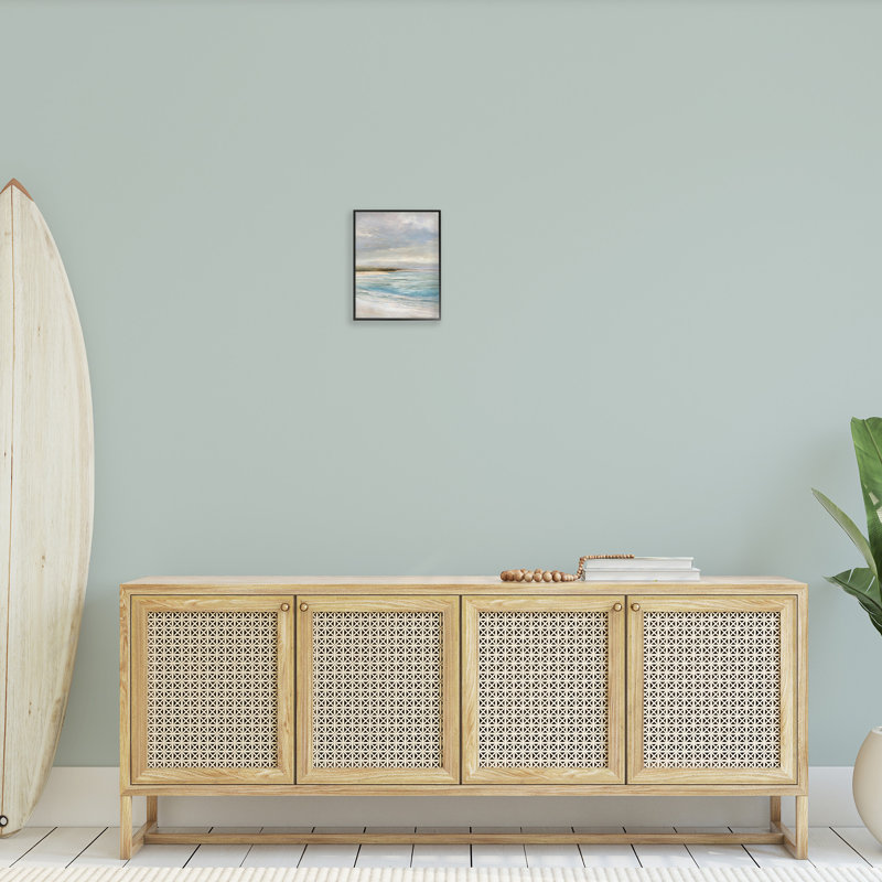 «Overcast Beach Scenery», art de la giclée par Amber Sterling, Giclée encadrée noir minuit, H 14 po x l 11 po