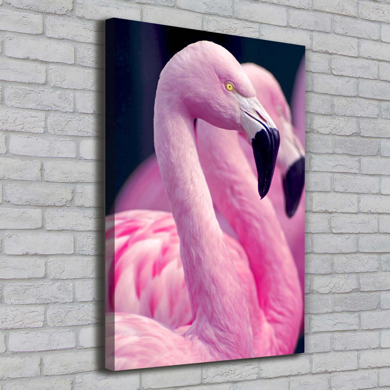 Flamingos - Wrapped Canvas Print