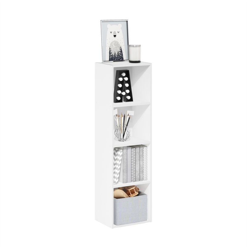Chakib 4-Tier Open Shelf Bookcase, White