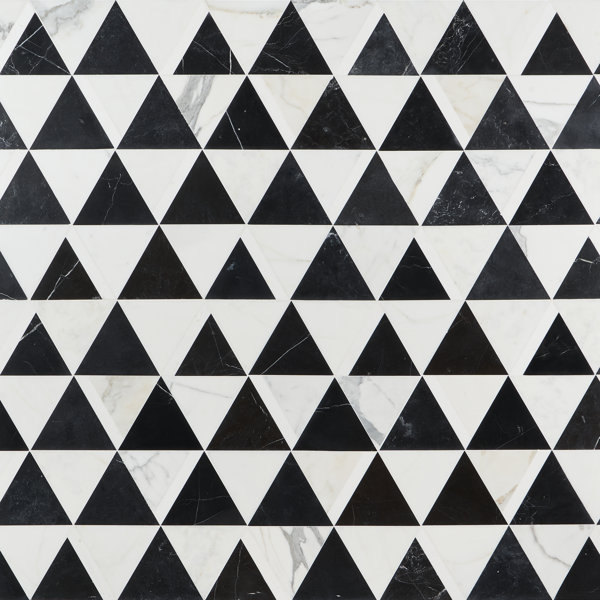 Zandara 6" x 7" Marble Novelty Mosaic Wall & Floor Tile