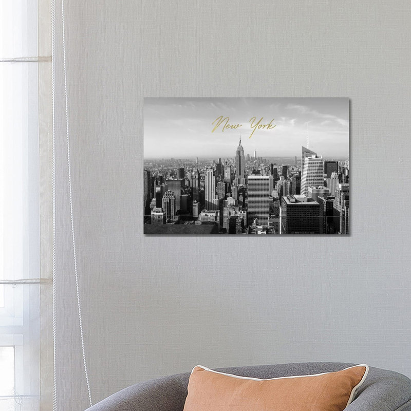 New York In Black And White - Print on Canvas, Wrapped Canvas, 45.72cm H x 66.04cm W x 1.91cm D