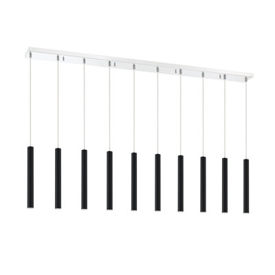 Luminaire suspendu linéaire à 10 lumières pour îlot de cuisine Bowning