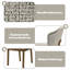 Chaise de salle à manger, l 22 po x H 21 po, chenille, bois synthétique, ensemble de 2, gris clair, avoine, noyer
