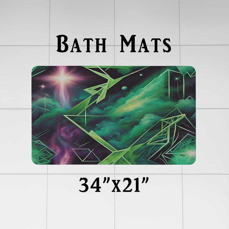 Rideau de douche géométrique, H 93 po x l 70 po