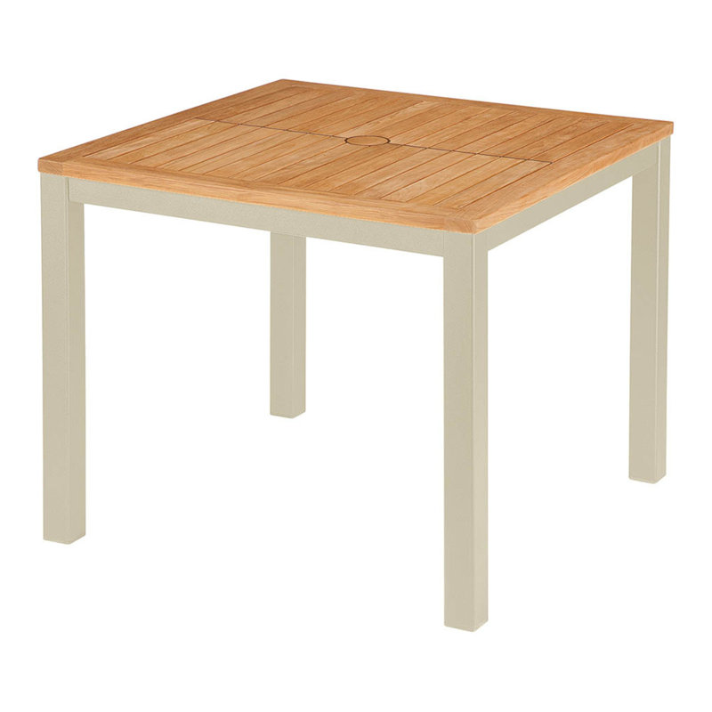 Aura Dining Table, Champagne, 29" H x 35" W x 35" D