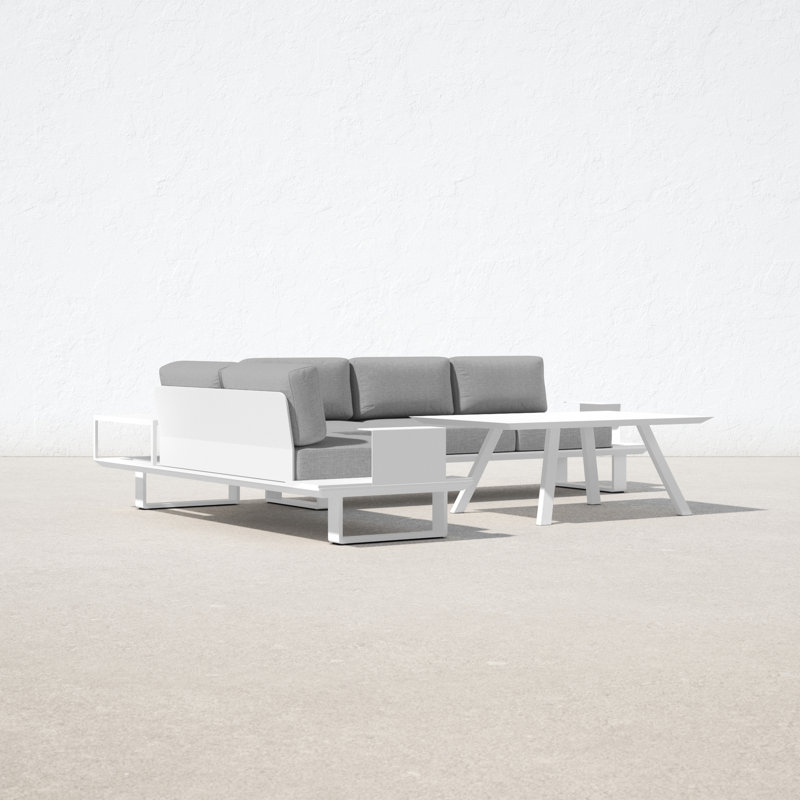 Pangea Home Sunset All-Weather Patio Sectional Set – Modern Outdoor Seating with Comfortable Quick Dry Cushions