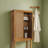 Ameer Modern Boho Over-the-Toilet Storage Cabinet Bathroom Organizer with Rattan Inlay Doors, Adjustable Shelves & Solid Wood Frame-1726727239