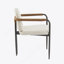 Chaise de salle à manger avec cadre en fer, ensemble de 2 - espresso + beige-1013743169-1013743170