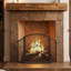 3-Panel Folding Fireplace Screen
