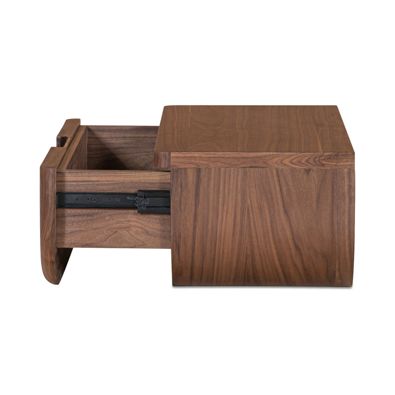 Hettie Floating Nightstand Natural, Dark Brown