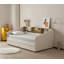 Lit de jour simple avec tablette et tête de lit tapissier 2 tiroirs Guisselle -714781695
