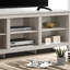 Meuble télé Benito Dusty Gray de 70 po de largeur avec tablettes ouvertes et gestion des câbles