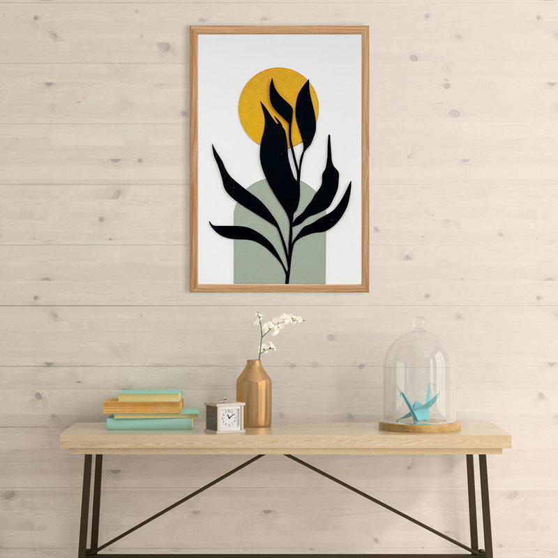 Elegant Framed MDF Painting, 19.7 x 27.6 Inches | 100% MDF (Thickness: 0.1 in), 100% Pine Wood Frame (Thickness: 0.8 in), Metal Figure (Thickness: 0.05 in) | Perfect for Home Decor, Art Lovers, and Gift Giving