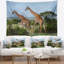 Tapisserie à deux girafess en savannah africain-28487157
