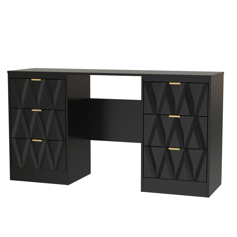 Dressing Table, Deep Black/Black Matt