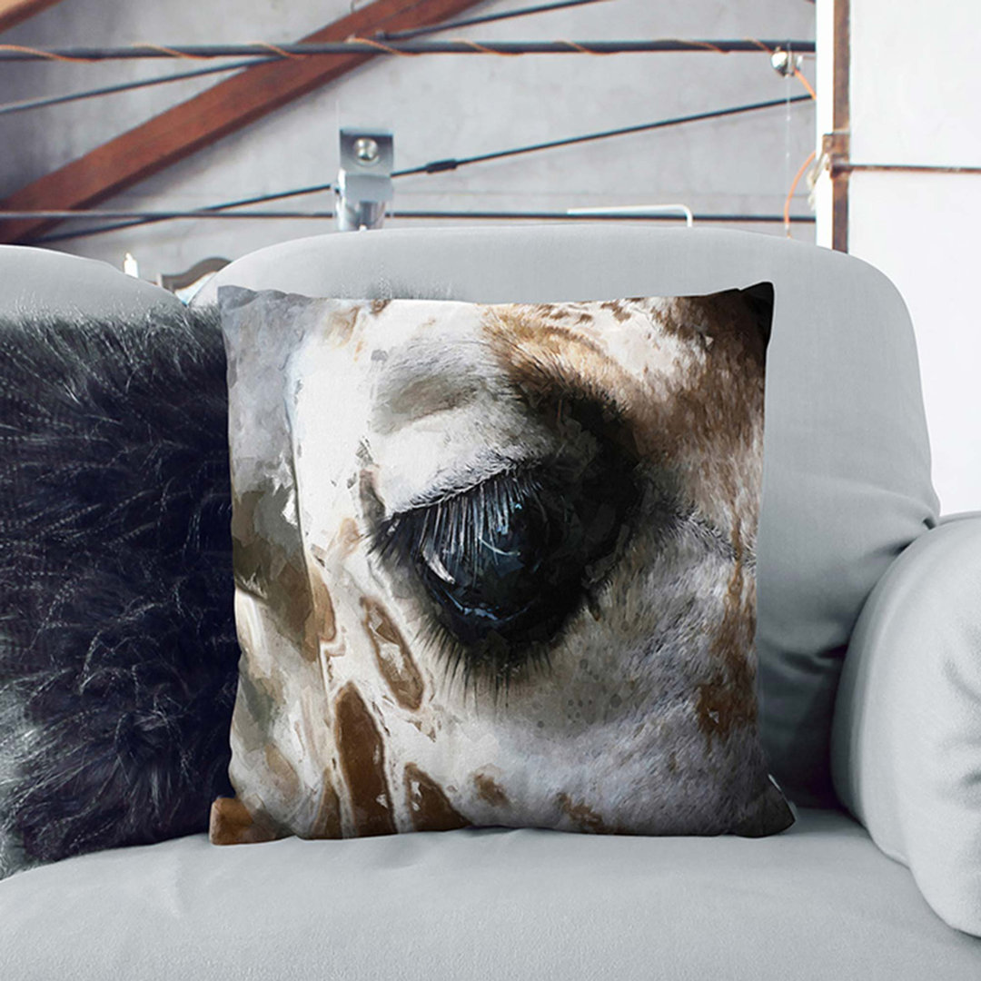 Face of a Giraffe Cushion with Filling