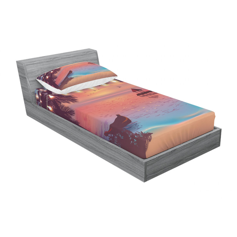 Microfiber Sheet Set, Twin Sheet Set with Fitted Sheet