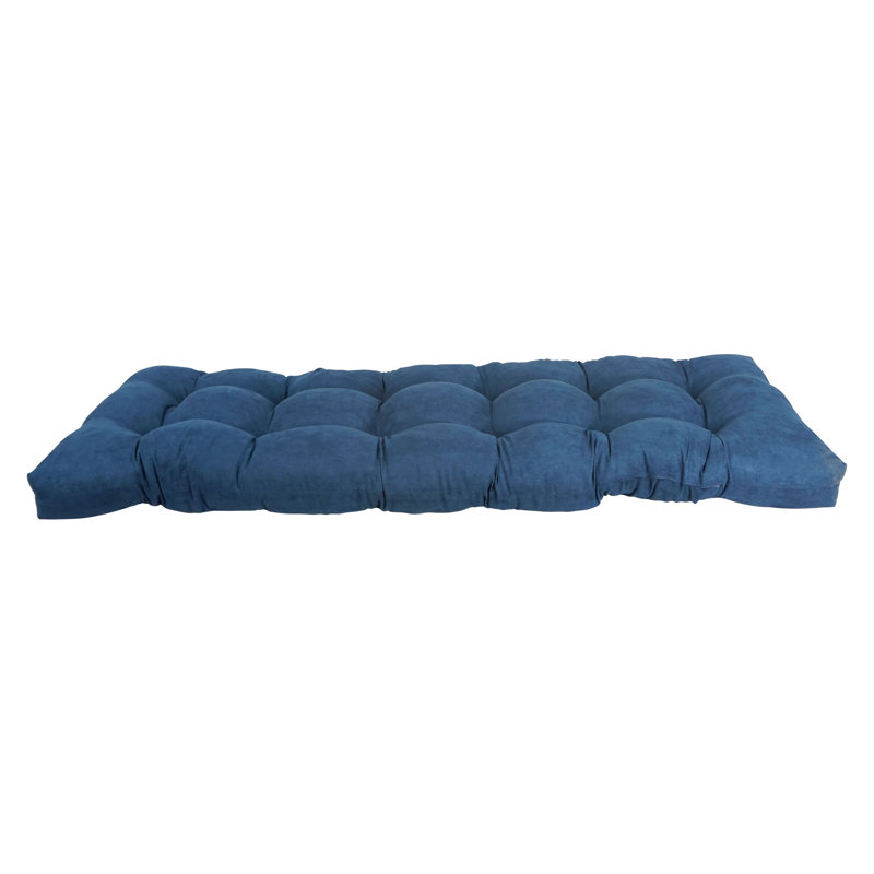 Coussin de siège en microsuède pour l'intérieur, Indigo, L 60 po x P 19 po