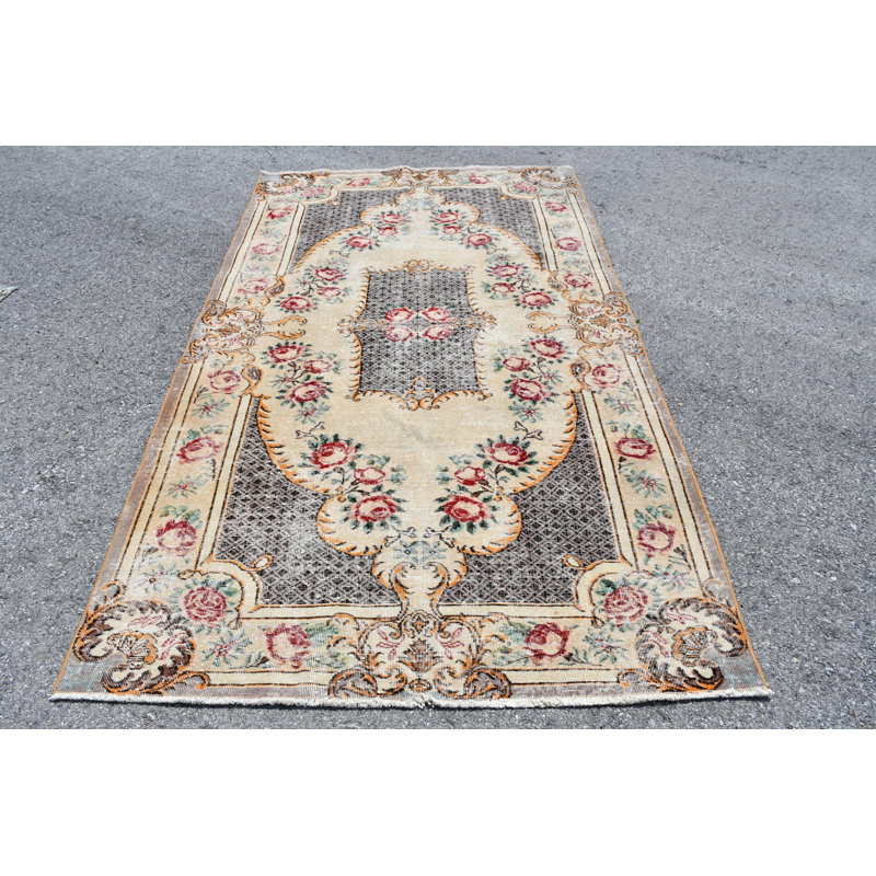 Tapis turc vintage en laine turque de haute qualité rétro de style oriental antique SN-4354