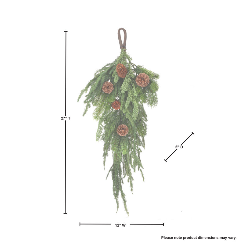 Norfolk Spruce Juniper Teardrop Swag