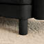 Canapé modulaire convertible en forme de L 4 places en tissu bouclé gris foncé, avec assise en forme de coquillage, amovible et relaxante-689781821