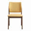 Ensemble de 2 chaises de salle à manger de style campagnard avec finition noyer et jaune