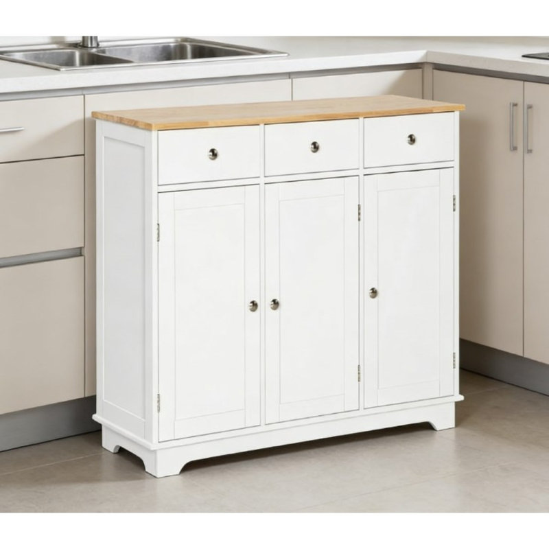 Buffet avec armoires de rangement, tiroirs et tablettes réglables