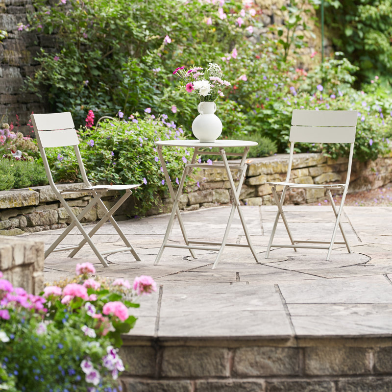 2 - Person Patio Dining Set Round Table, Putty Beige