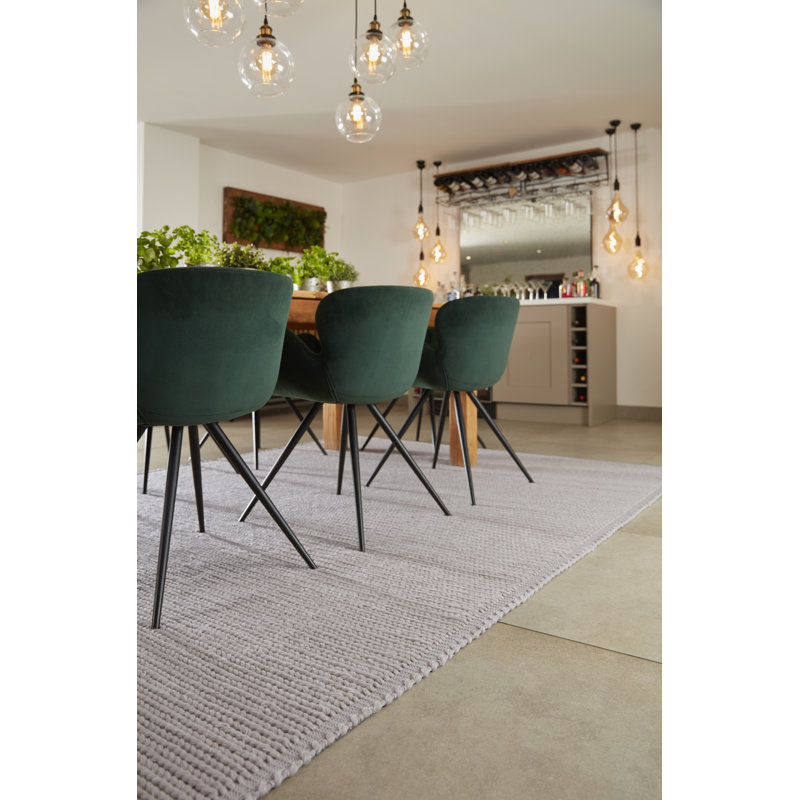 Caralina Solid Colour Hand Woven Area Rug, Rectangle 120 x 170cm
