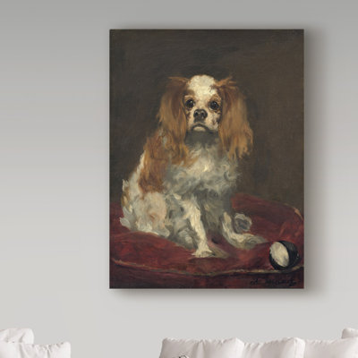 «A King Charles Spaniel» par Edward Manet, reproduction sur toile