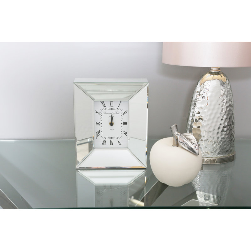 Roman Numeral Quartz Movement / Crystal Tabletop Clock in