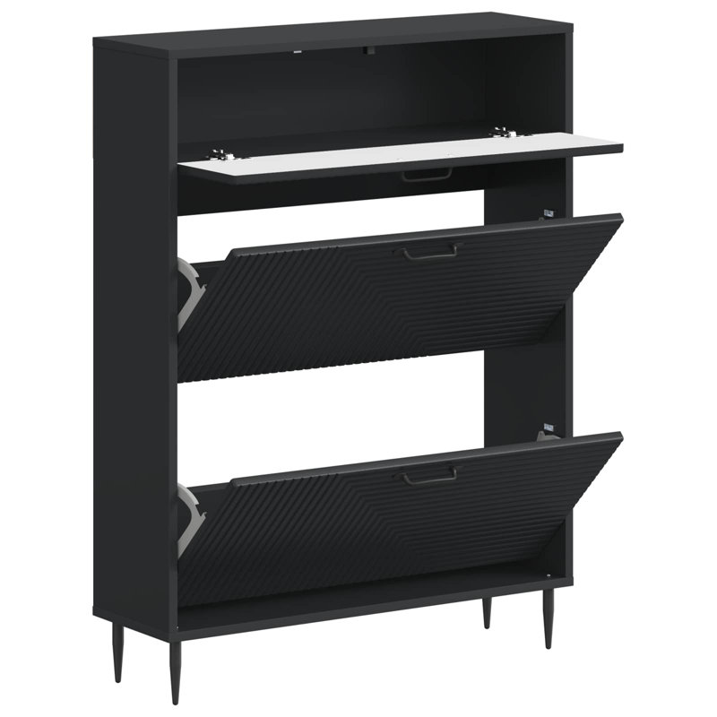 Flip Down Shoe Storage, Black