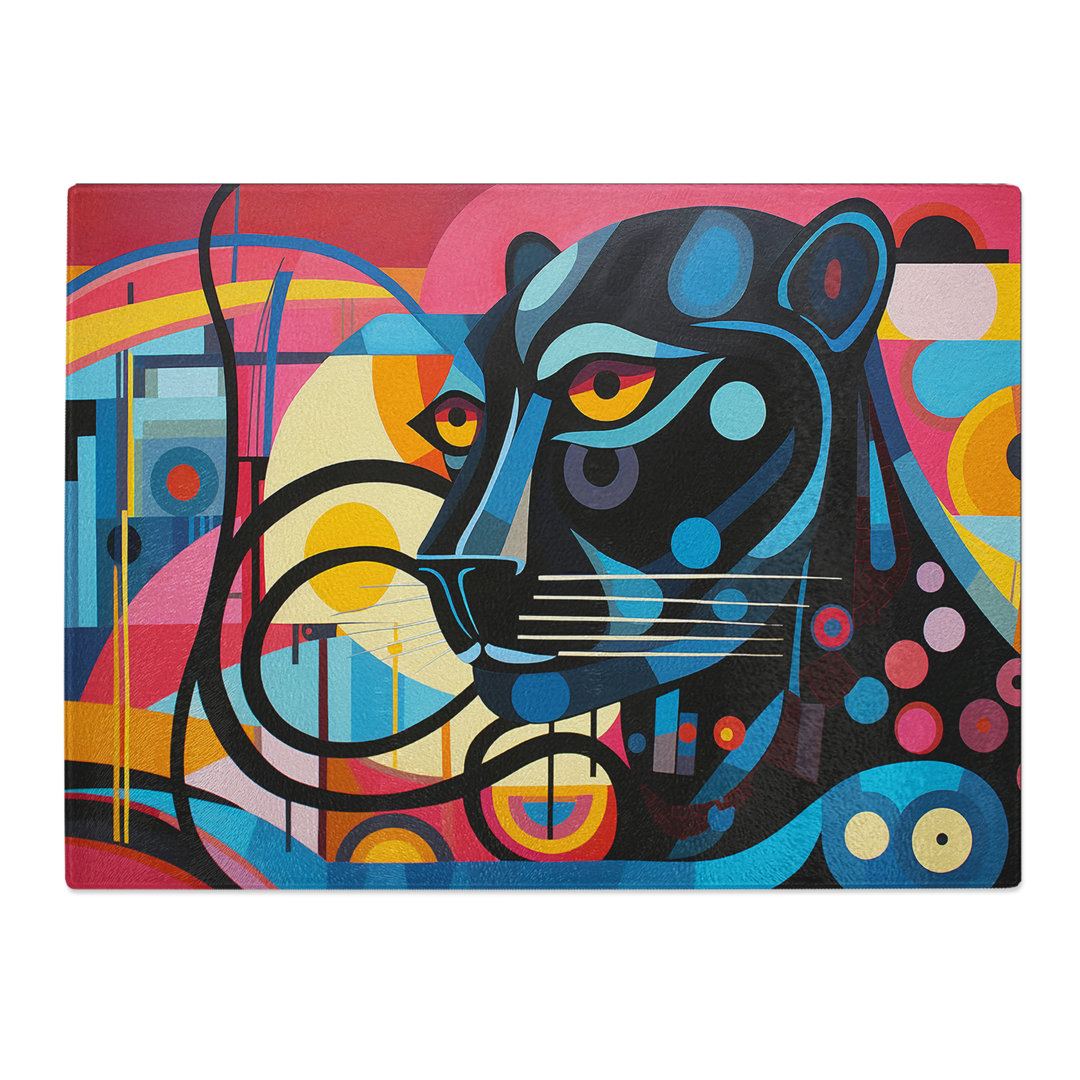 Panther Constructivism  Glass Chopping Board