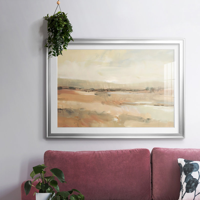 «Earth Tone Landscape I», reproduction d'art encadrée, Argent, H 27 po x l 39 po x P 1,5 po
