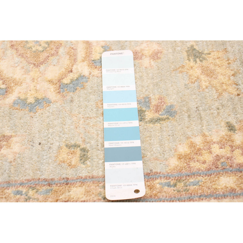 Tapis unique en laine noué à la main nouvel âge 4 pi x 6 pi 2 po Eleora