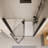 34-35.4" W x 72" H Frameless Bifold Shower Door, 1/4" (6mm) Clear SGCC Tempered Glass Shower Door, Pivot Swing Shower Glass Door in Matte Black Finish, Reversible Installation-97962280