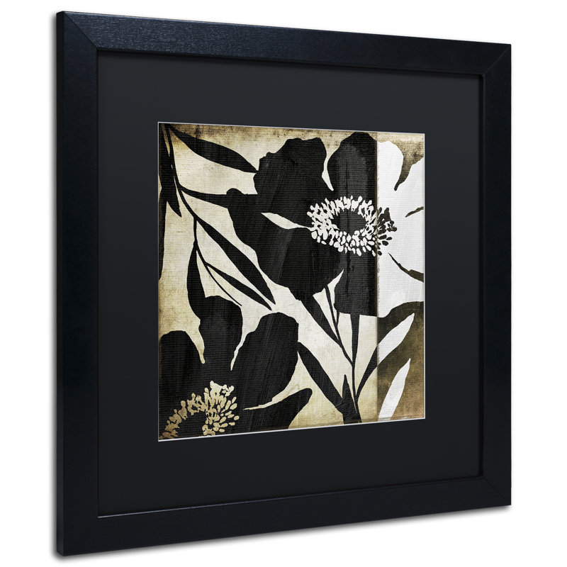 Jadaya «Floral Jungle Lines II» par Color Bakery, impression encadrée, H 16 po x l 16 po x P 0,5 po, Noir