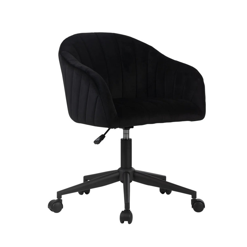 Fauteuil de coiffeuse pivotant avec roulettes Taylor, Noir, noir, noir, noir