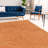 Alamin Flokati Wool Shag Hand Loomed Orange Sherbet Rug-457906756
