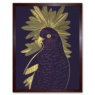 Detailed Stylish Parrot Tropical Plant - Print