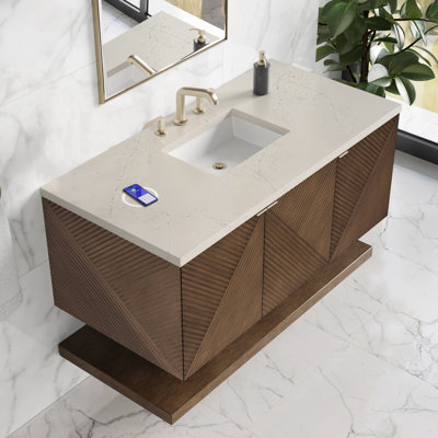 Meuble-lavabo simple 48 po avec chargeur Freepower Marcello
